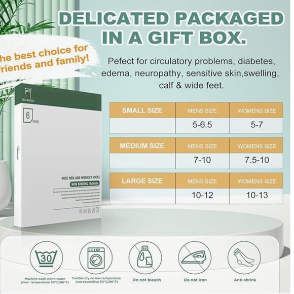 2 Pkgs x 6 Bulinlulu Diabetic Non Binding Low Cut White Socks Unisex Size Large - Picture 4 of 10